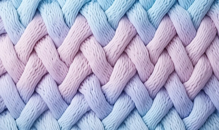 Abstract colored background with large knitted texture.の素材
