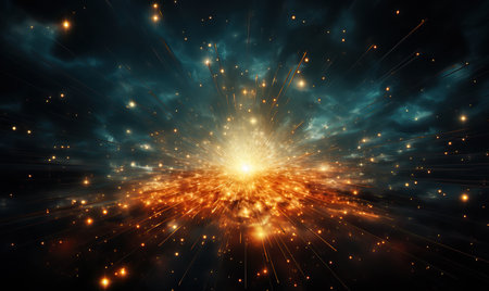 Abstract blurred background with light effects.の素材