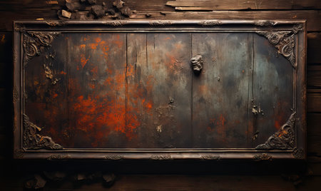 Vintage style bulletin board on a dark background close-up.の素材