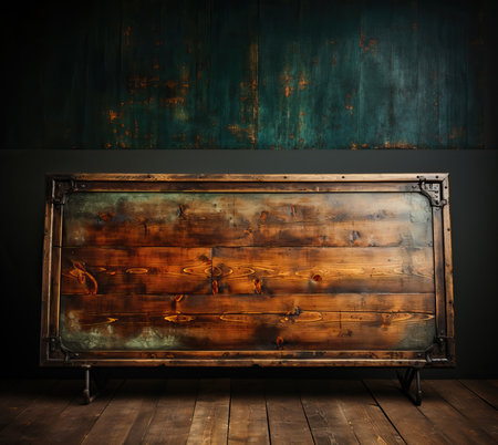Vintage style bulletin board on a dark background close-up.の素材