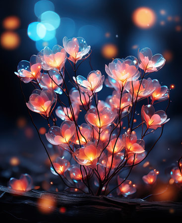Greeting card, creative heart on abstract background. Selective soft focusの素材