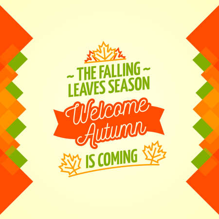 Welcome Autumn Posterのイラスト素材