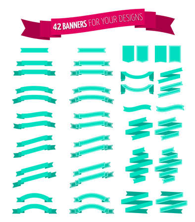 Set Of Vintage Banners With 2 Stylesのイラスト素材