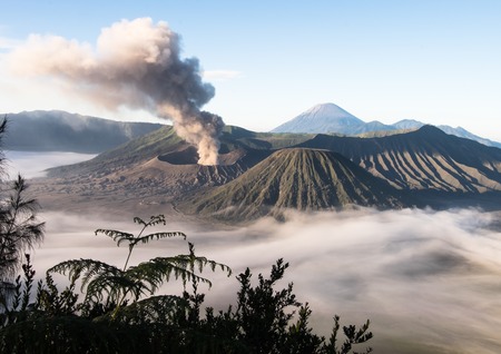 Beautiful Active Volcano Mount Bromo - Java, Indonesiaの写真素材
