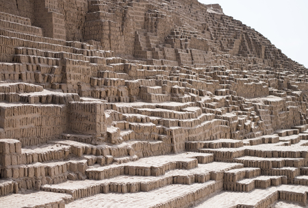 Details of a Inca ruin texture background, Lima, Peruの写真素材