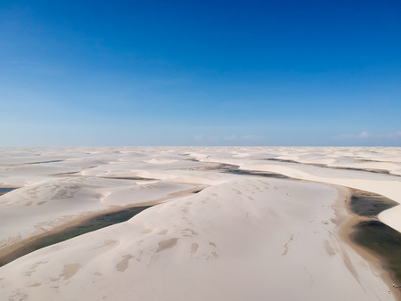 Beautiful view of Lencois Maranhenses, Maranhao, Brazilの写真素材