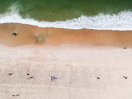 Aerial drone Leblon beach view, Rio de Janeiro, Brazilの写真素材