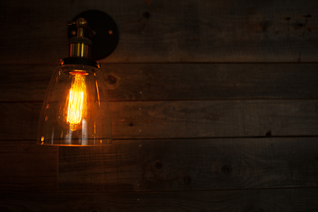 Modern and industrial style lamps decorated in a modern style reception area Loft style with empty copy spaceの写真素材