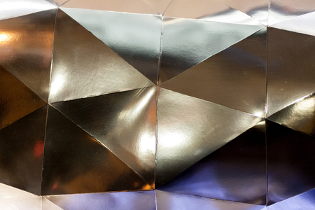 Abstract metall silver light geometric background horizontal imageの写真素材