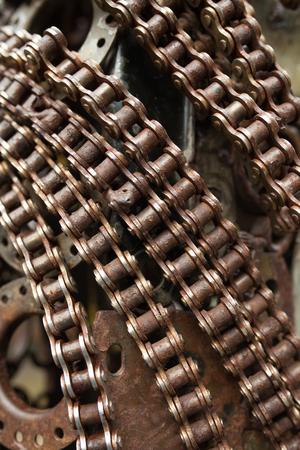 Handicraft metal artwork from used car partsの写真素材