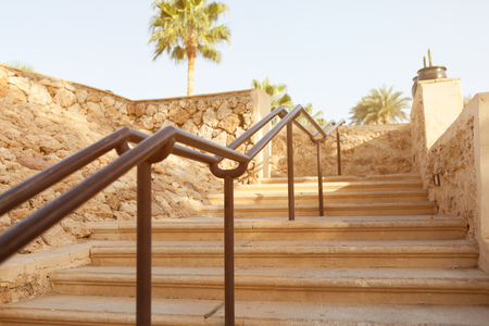 tropical luxury resort hotel Arab architecture with palm Summer timeのeditorial素材
