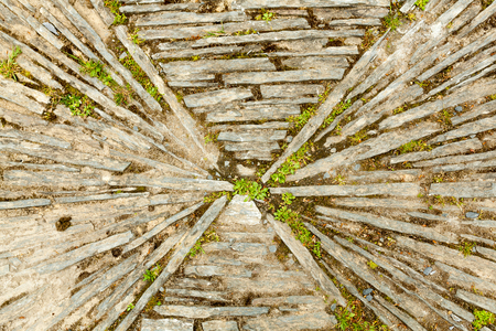 Sandstone bricks seamless of sidewalk texture backgroundの写真素材