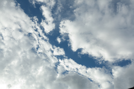 blue sky with many cloud naturel background.の写真素材