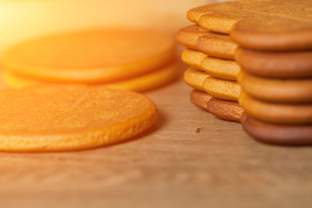 gingerbread cookies close up background horizontal imageの写真素材