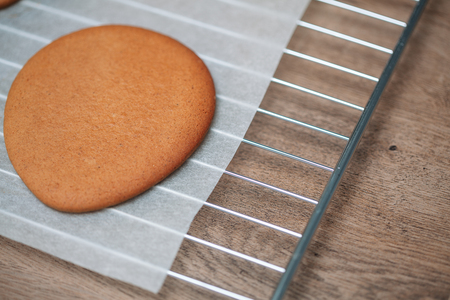 Baking tray with Christmas raw cookies Close upの写真素材