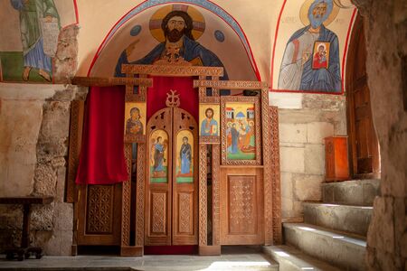 Georgia, Martvili 01 September 2018 Monastery is a Georgian monastic complex. Martvili-Chkondidi Cathedral.のeditorial素材