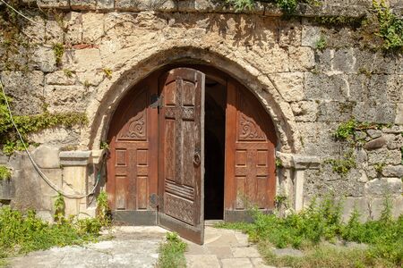 Georgia, Martvili 01 September 2018 Monastery is a Georgian monastic complex. Martvili-Chkondidi Cathedral.のeditorial素材