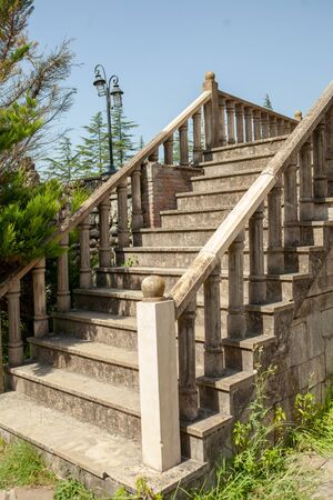 view of stairs of an ancient building at outdoors at the summerのeditorial素材
