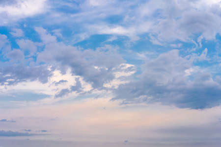 Dramatic cloud sky background Heawy rainy clouds Beautiful cloudscape Blue colorsの写真素材