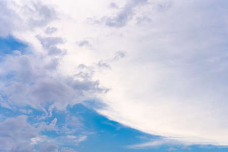 Dramatic cloud sky background Heawy rainy clouds Beautiful cloudscape Blue colors