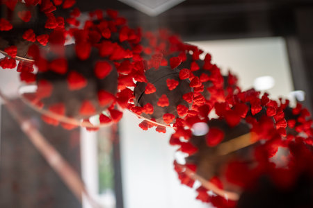 Detailed plastic model of coronavirus offering closeup view of COVID-19 cell. Extreme detailed model of the COVID-19 virus from scientific perspectiveの写真素材