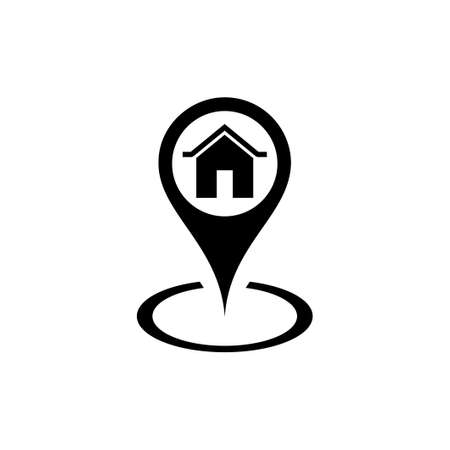 address icon vector. home location icon vectorのイラスト素材