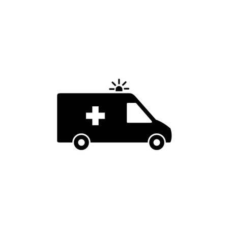 Ambulance icon vector.のイラスト素材