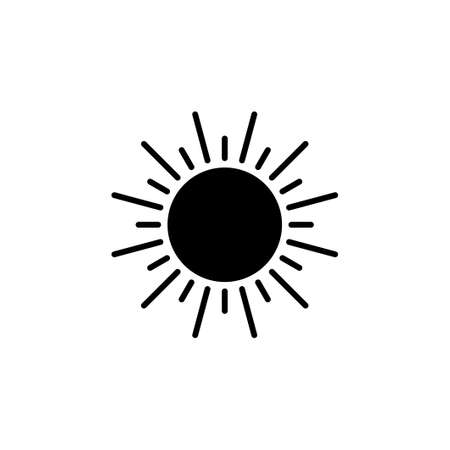 Sun icon vector. Brightness Icon vectorのイラスト素材