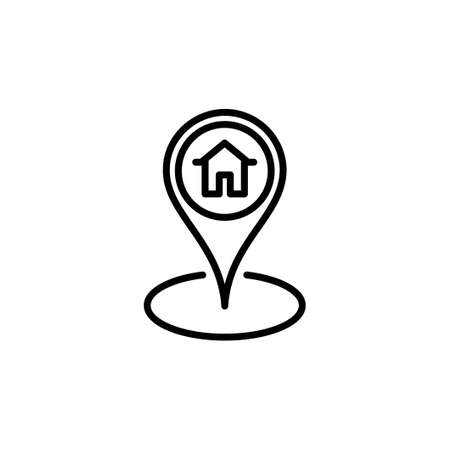 address icon vector. home location icon vectorのイラスト素材