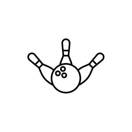 Bowling icon vector. bowling ball and pin icon. bowling pinsのイラスト素材