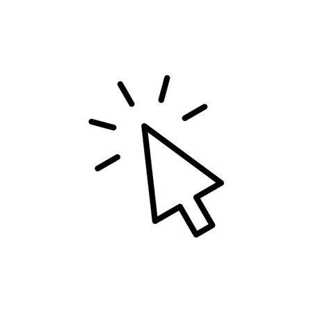 Click icon vector. pointer arrow icon. cursor icon vectorのイラスト素材
