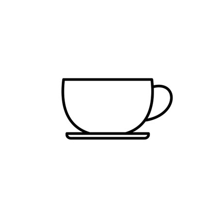 coffee cup icon vector. cup a coffee icon vector.のイラスト素材