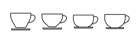 coffee cup icon vector. cup a coffee icon vector.のイラスト素材