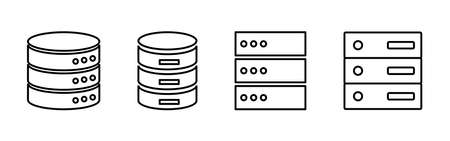 Database icon vector. database vector icon