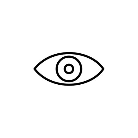 Eye icon vector. Eye vector icon. Look and Vision icon.のイラスト素材