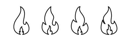 Fire icon vector. fire vector iconのイラスト素材