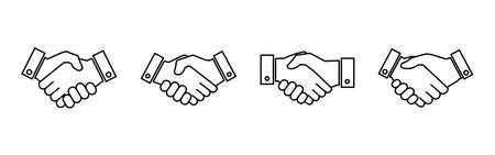 Handshake icon vector. business handshake. contact agreementのイラスト素材