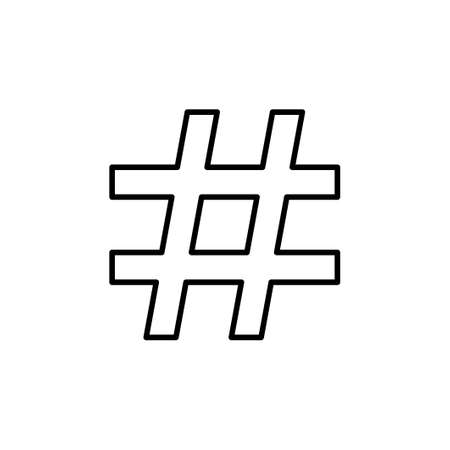 Hashtag icon vector. hashtag symbolのイラスト素材