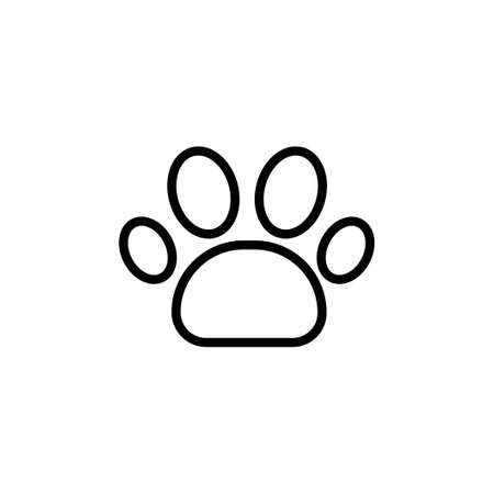 Paw icon vector. paw print icon vector. dog or cat pawのイラスト素材