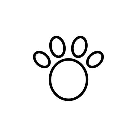 Paw icon vector. paw print icon vector. dog or cat pawのイラスト素材