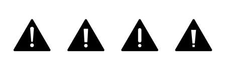 Exclamation danger sign. attention sign icon. Hazard warning attention signのイラスト素材