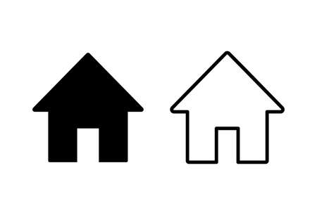 House icon set. Home icon vectorのイラスト素材