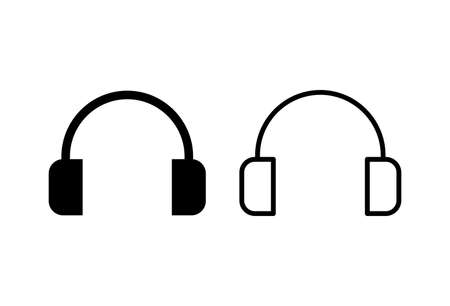 Headphone icon vector. Headset icon symbolsのイラスト素材