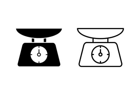 Scales icon set. Weight scale iconのイラスト素材