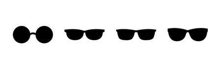 Glasses icon set. Glasses vector iconのイラスト素材