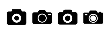 Camera icon set. photo camera icon. camera photography icon.のイラスト素材