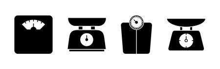 Scales icon set. Weight scale iconのイラスト素材