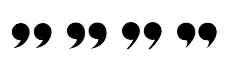 Quote icon set. Quotation mark symbol.