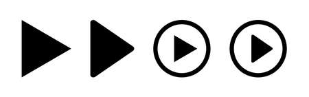Play Icon set. Play button vector icon