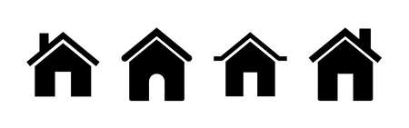 House icon set. Home icon vectorのイラスト素材